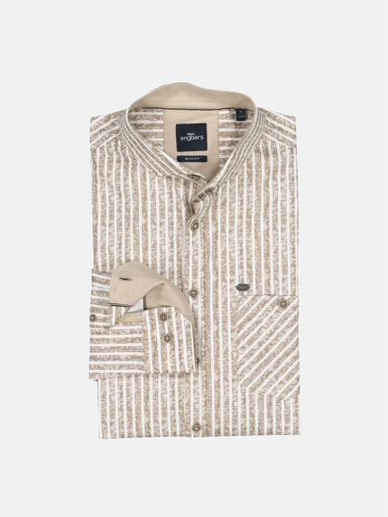 engbers Langarm-Hemd slim fit Beige
