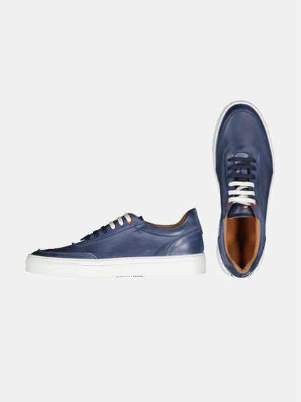 emilio adani Herren Leder-Sneaker Blau 32661 emilio adani Herren Leder-Sneaker Blau 32661