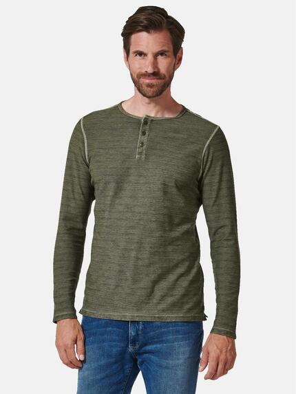engbers Langarm-Shirt uni Khaki