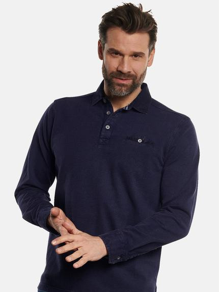 engbers Herren Poloshirt langarm Blau 32786 engbers Herren Poloshirt langarm Blau 32786