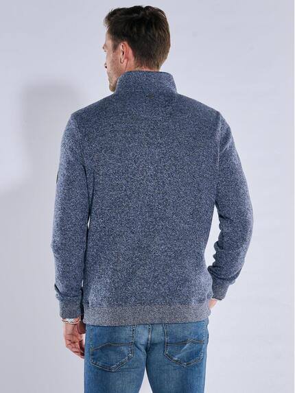 engbers Herren Sweatshirt mit Stehkragen Mittelblau 39531