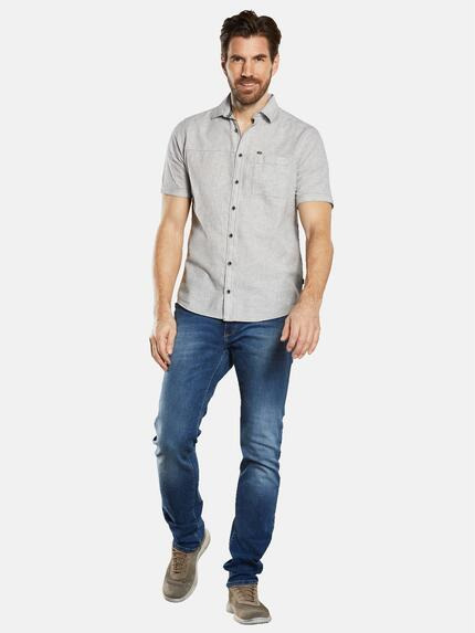 engbers Herren Kurzarm-Hemd mit Leinenanteil Silbergrau 34472 engbers Herren Kurzarm-Hemd mit Leinenanteil Silbergrau 34472