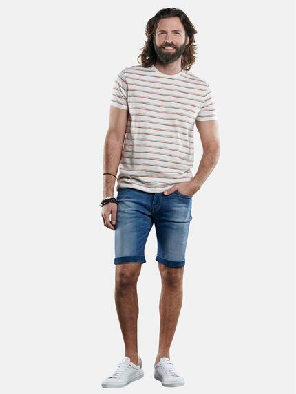 emilio adani Herren Rundhals T-Shirt mit besonderem Farbeffekt Orange 29639 emilio adani Herren Rundhals T-Shirt mit besonderem Farbeffekt Orange 29639