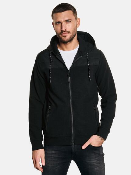 emilio adani Sweatjacke mit Kapuze Schwarz