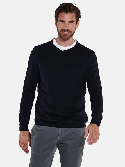 engbers Pullover uni Marineblau