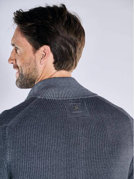 ENGBERS GERMANY Herren Strickjacke mit Merinowolle Grau 39951