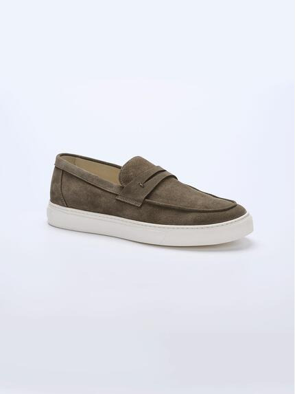 emilio adani Sneaker aus Leder Khaki