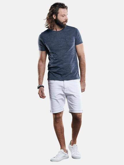 emilio adani Herren Rundhals T-Shirt mit eingelegter Brusttasche Blau 29622 emilio adani Herren Rundhals T-Shirt mit eingelegter Brusttasche Blau 29622