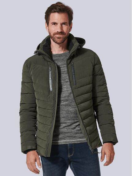 engbers Steppjacke mit abnehmbarer Kapuze Oliv
