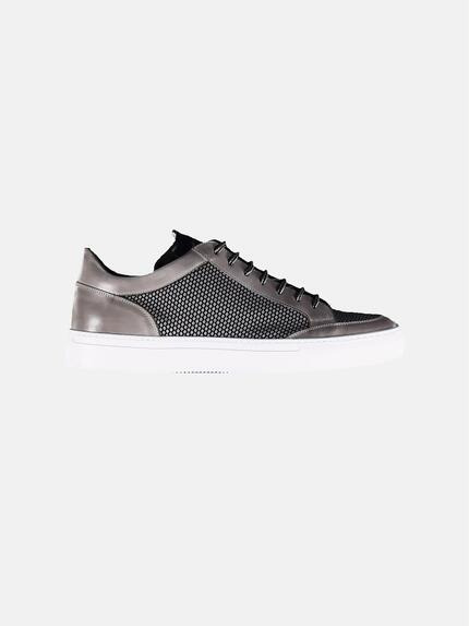 emilio adani Sneaker im angesagten Materialmix Kieselgrau