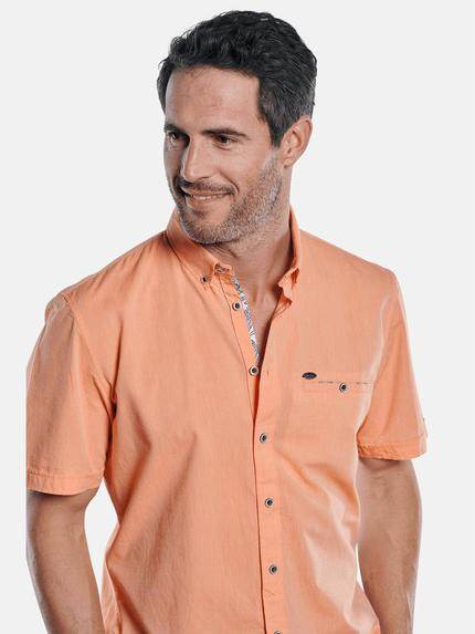 engbers Herren Sommerliches Kurzarmhemd mit floralen Kontrastdetails Mandarinorange 29781 engbers Herren Sommerliches Kurzarmhemd mit floralen Kontrastdetails Mandarinorange 29781