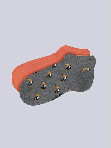 emilio adani Sneaker-Socke gemustert Orange