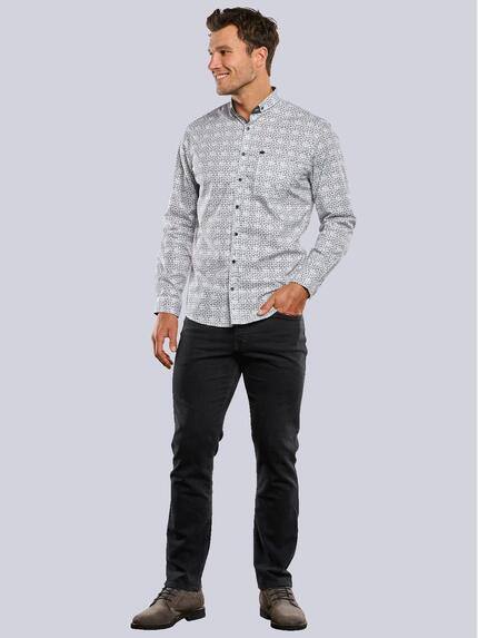 engbers Herren Langarm-Hemd gemustert Anthrazit 33806 engbers Herren Langarm-Hemd gemustert Anthrazit 33806