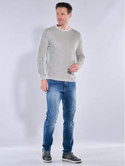 engbers Herren Pullover Rundhals Hellblau 40201