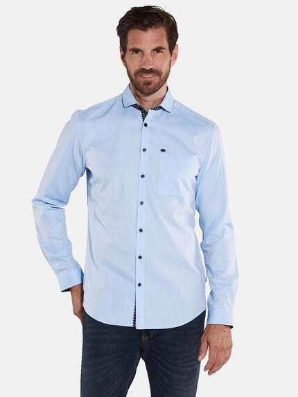 engbers Hemd uni Hellblau