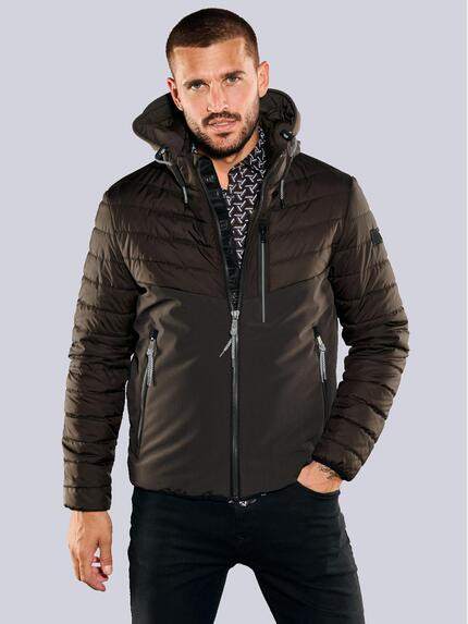 emilio adani Jacke mit abnehmbarer Kapuze Dunkelbraun
