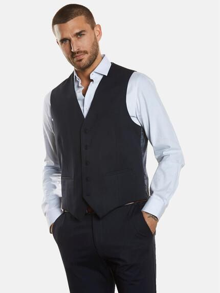 emilio adani Sakko-Weste slim fit Saphirblau