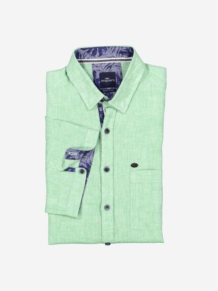 engbers Herren Kurzarm-Hemd aus Leinen Gruen 36629 engbers Herren Kurzarm-Hemd aus Leinen Gruen 36629