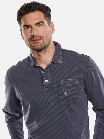 engbers Herren Polo-Shirt aus gewebtem Jersey Indigoblau 31915 engbers Herren Polo-Shirt aus gewebtem Jersey Indigoblau 31915