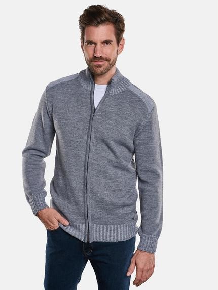 engbers Strickjacke strukturiert Silbergrau