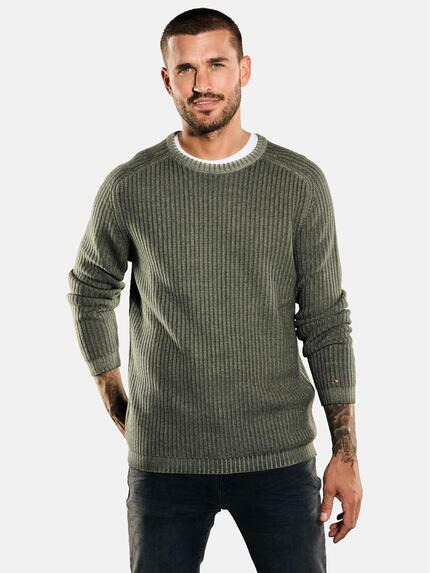emilio adani Pullover aus Merinowolle Khaki