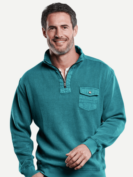 engbers Herren Sweatshirt Stehbund Petrol 28839