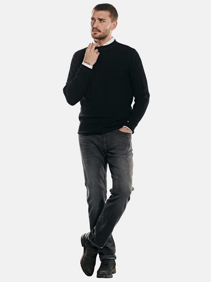 emilio adani Herren Pullover aus Merinowolle Schwarz 32065 emilio adani Herren Pullover aus Merinowolle Schwarz 32065
