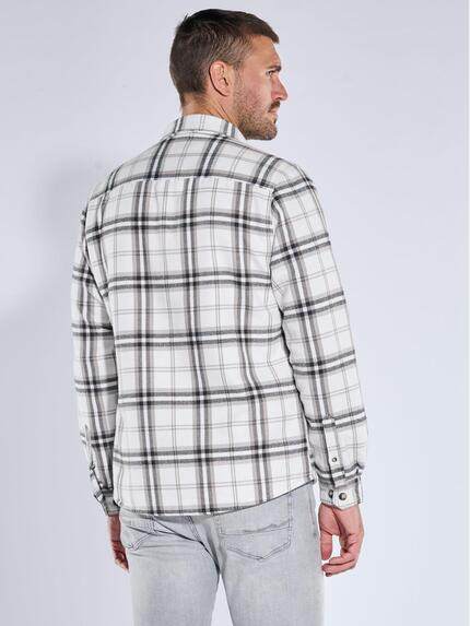 emilio adani Herren Overshirt kariert Weiß 39119 emilio adani Herren Overshirt kariert Weiß 39119