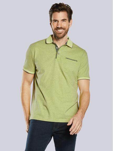 engbers Polo-Shirt meliert Limonengelb