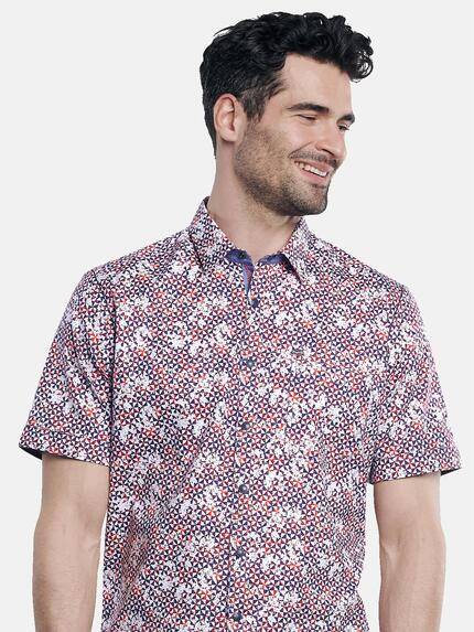 engbers Herren Kurzarm-Hemd gemustert Rot 31719 engbers Herren Kurzarm-Hemd gemustert Rot 31719