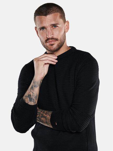 emilio adani Herren Pullover strukturiert Schwarz 33693 emilio adani Herren Pullover strukturiert Schwarz 33693