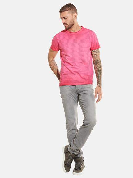 emilio adani Herren T-Shirt rundhals Violett 31725