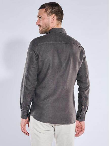 emilio adani Herren Overshirt aus Leinen Anthrazit 40678 emilio adani Herren Overshirt aus Leinen Anthrazit 40678
