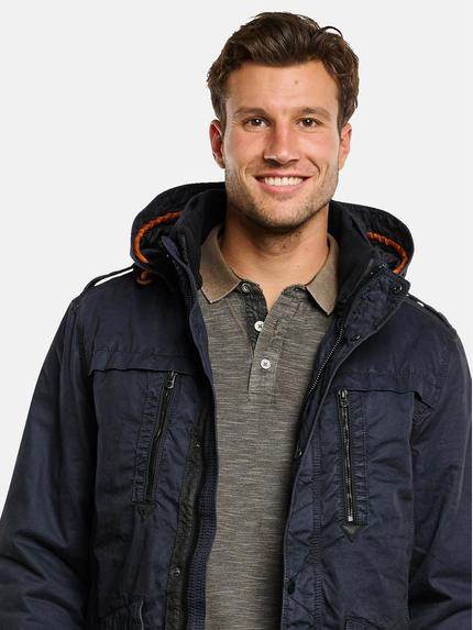engbers Herren Baumwoll-Jacke mit abnehmbarer Kapuze Saphirblau 33564 engbers Herren Baumwoll-Jacke mit abnehmbarer Kapuze Saphirblau 33564