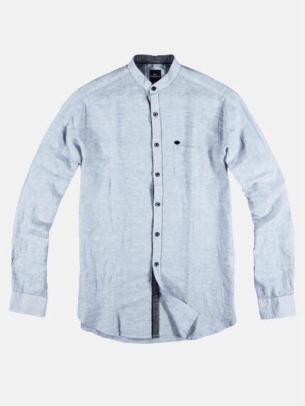engbers Herren Stehkragenhemd aus Halbleinen Royalblau 29377 engbers Herren Stehkragenhemd aus Halbleinen Royalblau 29377