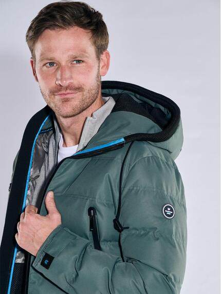 ENGBERS GERMANY Herren Steppjacke mit innovativen Details Grün 37406 ENGBERS GERMANY Herren Steppjacke mit innovativen Details Grün 37406