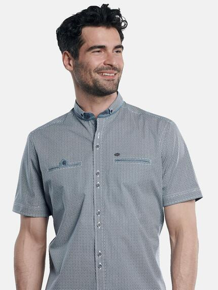 engbers Herren Kurzarm-Hemd-gemustert Saphirblau 31592 engbers Herren Kurzarm-Hemd-gemustert Saphirblau 31592