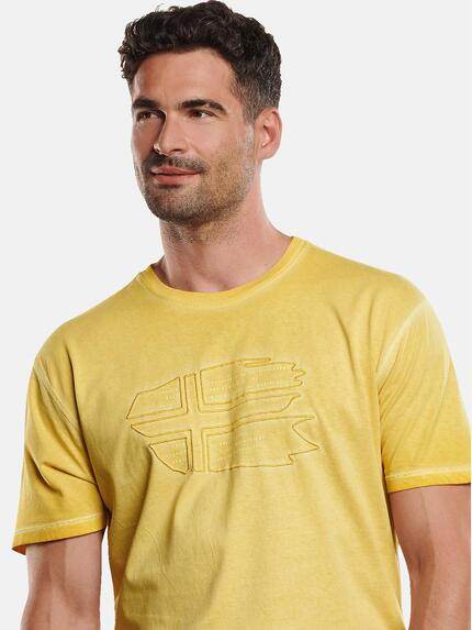 engbers Herren T-Shirt Rundhals mit Stickerei Gelb 31096 engbers Herren T-Shirt Rundhals mit Stickerei Gelb 31096