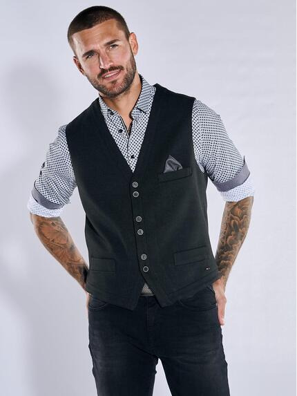 emilio adani Sakko-Weste slim fit Schwarz