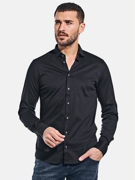 emilio adani Langarmhemd "My Favorite" aus Jersey Schwarz