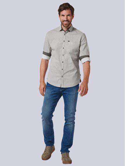engbers Herren Langarm-Hemd gemustert Beige 35329 engbers Herren Langarm-Hemd gemustert Beige 35329