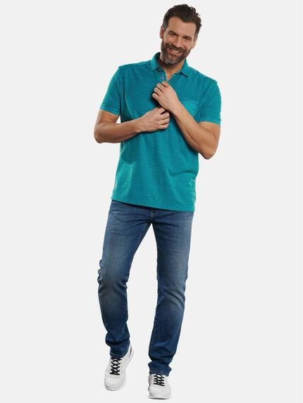 engbers Herren Polo-Shirt strukturiert Petrolblau 33036 engbers Herren Polo-Shirt strukturiert Petrolblau 33036