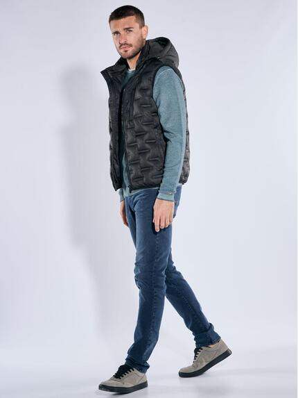 emilio adani Herren Steppweste mit Sorona-Füllung Schwarz 39091 emilio adani Herren Steppweste mit Sorona-Füllung Schwarz 39091