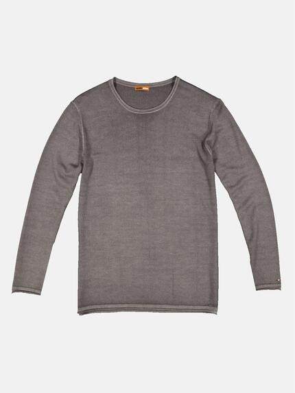 emilio adani Herren Pullover aus feiner Merino-Wolle Braun 33354