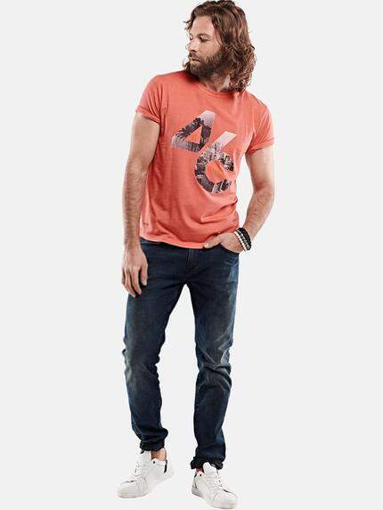 emilio adani Herren Cityprint T-Shirt Rot 27254 emilio adani Herren Cityprint T-Shirt Rot 27254