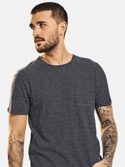 emilio adani Herren T-Shirt gemustert Blau 31631 emilio adani Herren T-Shirt gemustert Blau 31631
