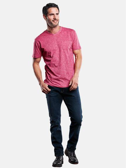 engbers Herren V-Neck T-Shirt Rot 28908 engbers Herren V-Neck T-Shirt Rot 28908