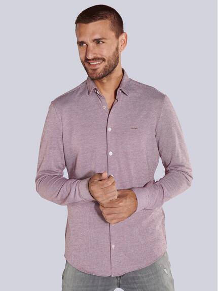 emilio adani Langarm-Hemd slim fit Bordeaux