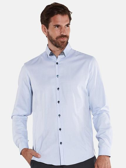 ENGBERS GERMANY Herren Langarm-Hemd mit wertiger Struktur Blau 35282 ENGBERS GERMANY Herren Langarm-Hemd mit wertiger Struktur Blau 35282
