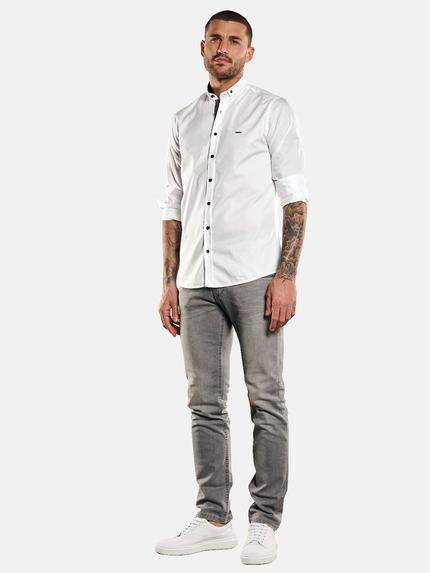 emilio adani Herren Langarm-Hemd uni Weiß 32873 emilio adani Herren Langarm-Hemd uni Weiß 32873